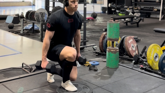 Przysiad wykroczny z hantlami / split squat with dumbell