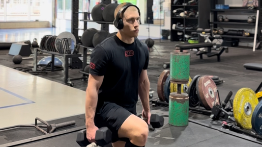Wykroki z hantlem / forward lunges with dumbbell