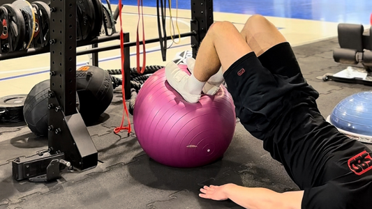 Leg curl fitness ball